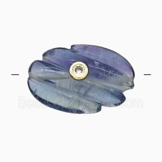 Multicolor Fluorite Beads Pave Zirconia
