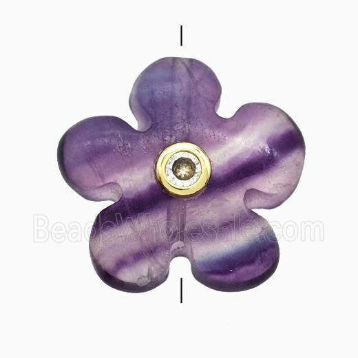 gemstone Pendant pave zircon, gold plated