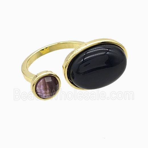 gemstone Ring, gold plated