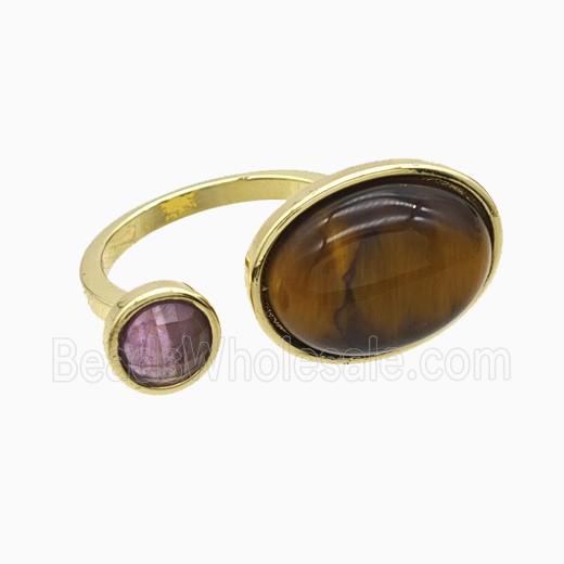 gemstone Ring, gold plated