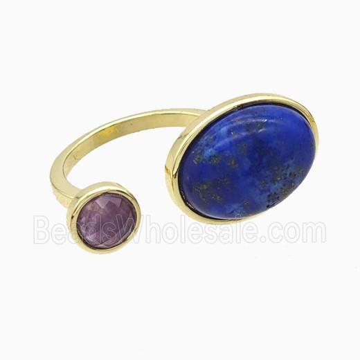 gemstone Ring, gold plated