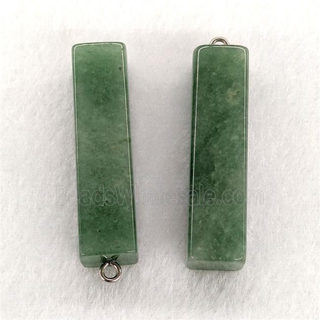 Natural Green Aventurine Stick Pendant