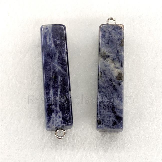 Natural Blue Sodalite Stick Pendant