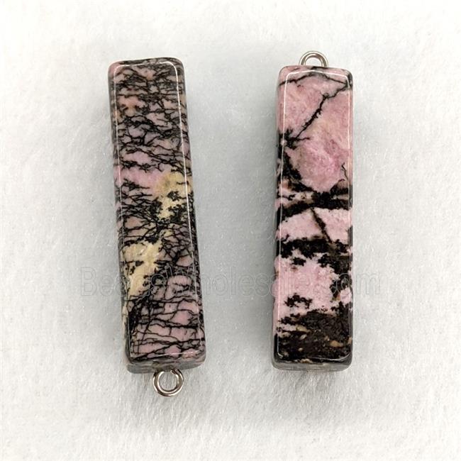 Natural Chinese Rhodonite Stick Pendant
