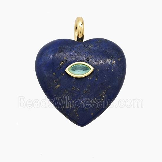 gemstone Pendant pave zircon, heart