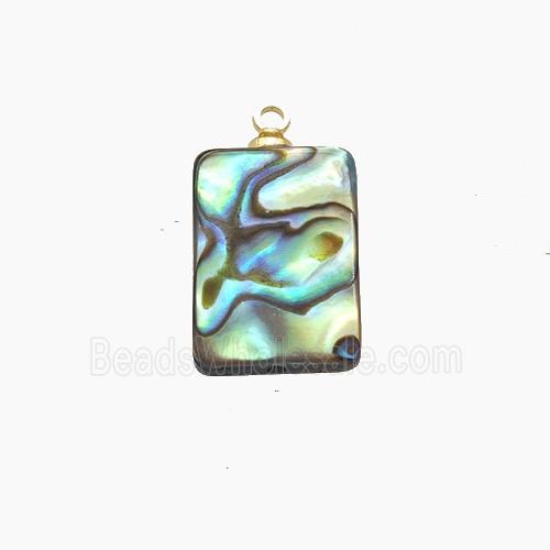 Abalone Shell Rectangle Pendant