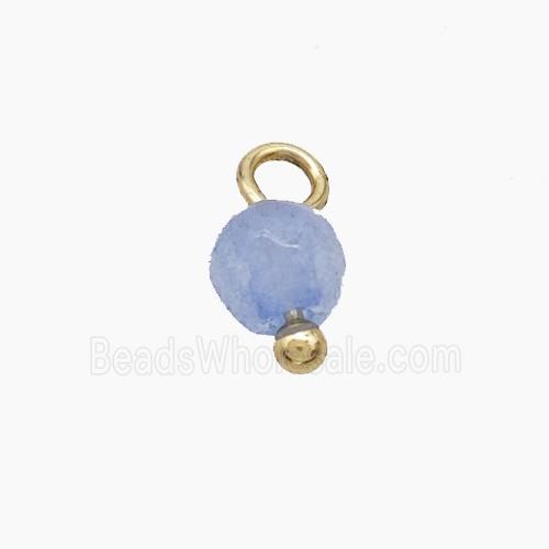 Blue Dye Jade Round Pendant