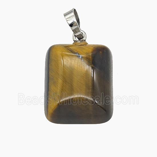 Gemstone Pendant, Platinum Plated