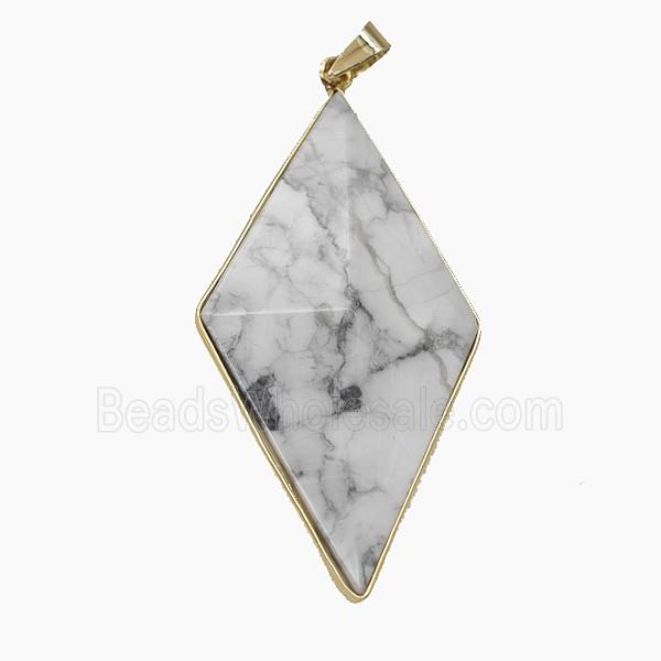 Gemstone Pendant, Platinum Plated
