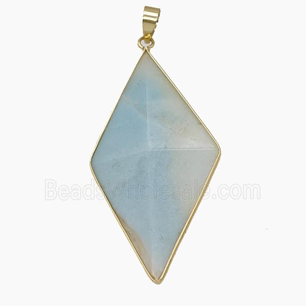 Gemstone Pendant, Platinum Plated