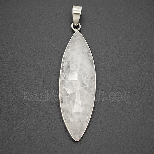 Gemstone Pendant, Platinum Plated