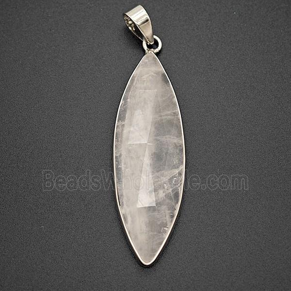 Gemstone Pendant, Platinum Plated