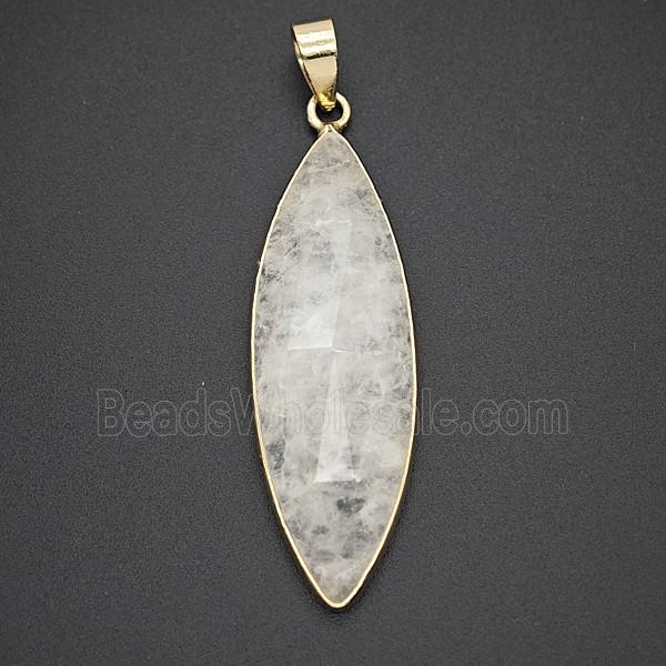 Gemstone Pendant, Platinum Plated