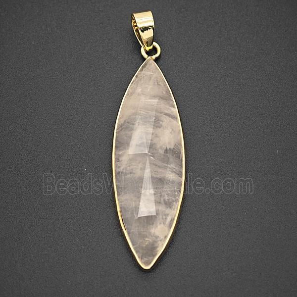 Gemstone Pendant, Platinum Plated
