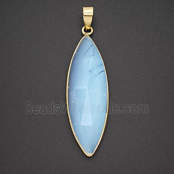 Gemstone Pendant, Platinum Plated