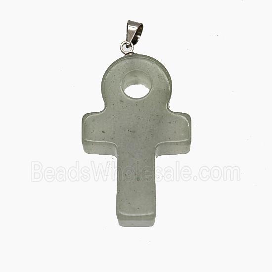 Gemstone Pendant, Platinum Plated