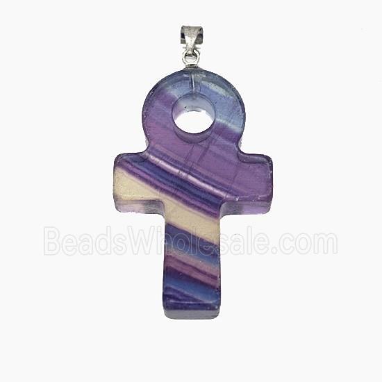 Gemstone Pendant, Platinum Plated