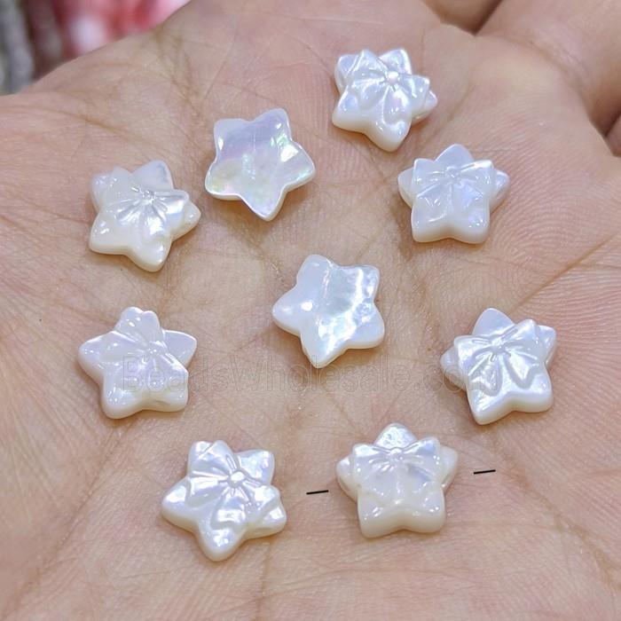 White MOP Shell Star Beads Bowknot