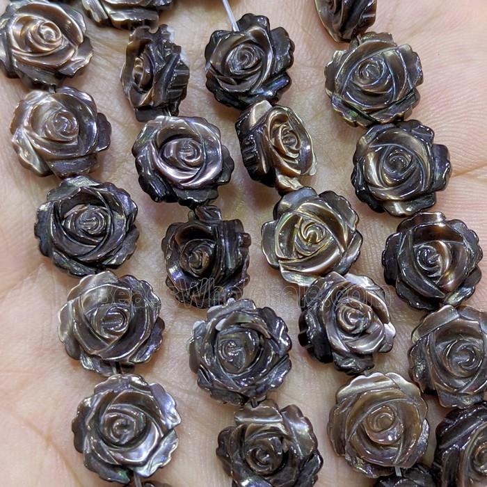 Blackgolden MOP Shell Flower Beads Dye