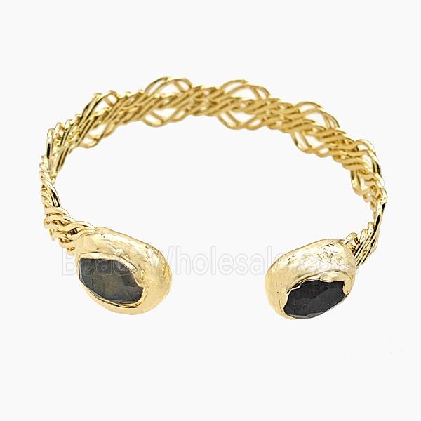 gemstone Bracelet, gold plated
