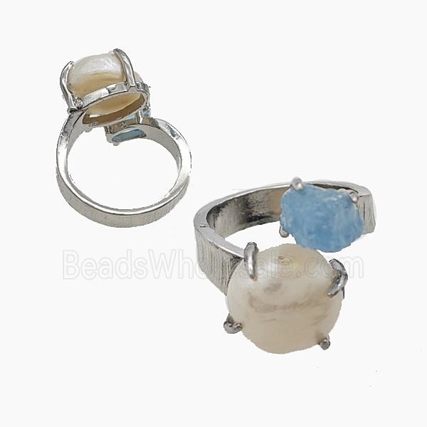 gemstone Ring, Platinum plated