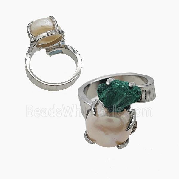 gemstone Ring, Platinum plated