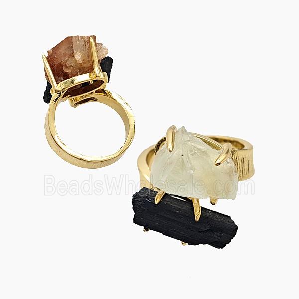 gemstone Ring, Gold plated