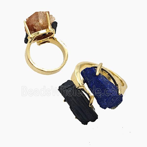 gemstone Ring, Gold plated