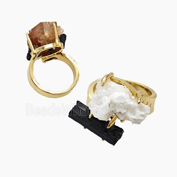 gemstone Ring, Gold plated