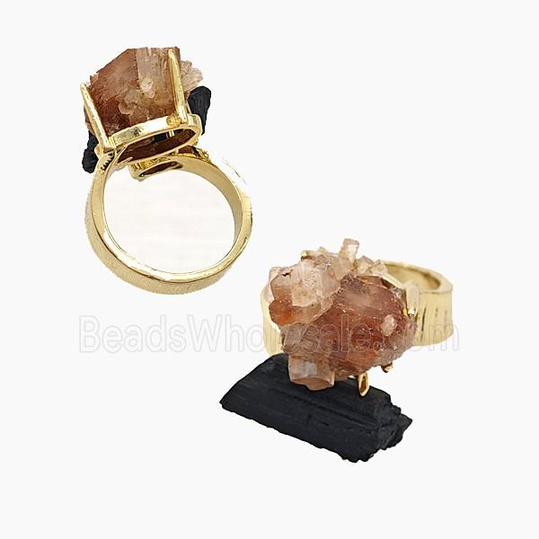 gemstone Ring, Gold plated