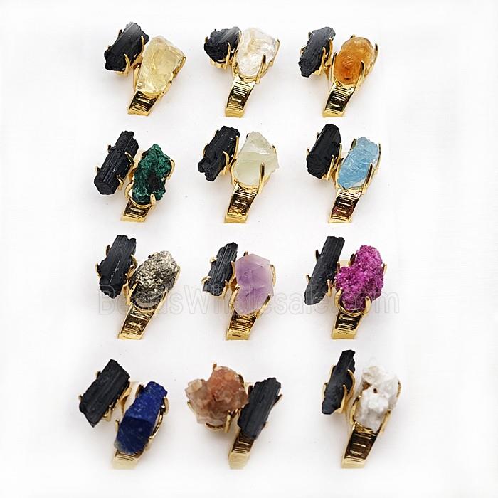 gemstone Ring, Gold plated