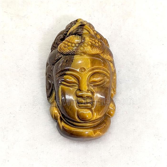 Natural Tiger Eye Stone Buddha Pendant