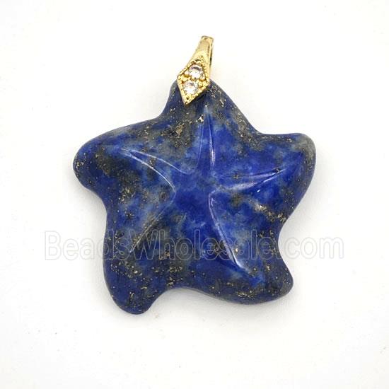 Blue Lapis Lazuli Starfish Pendant