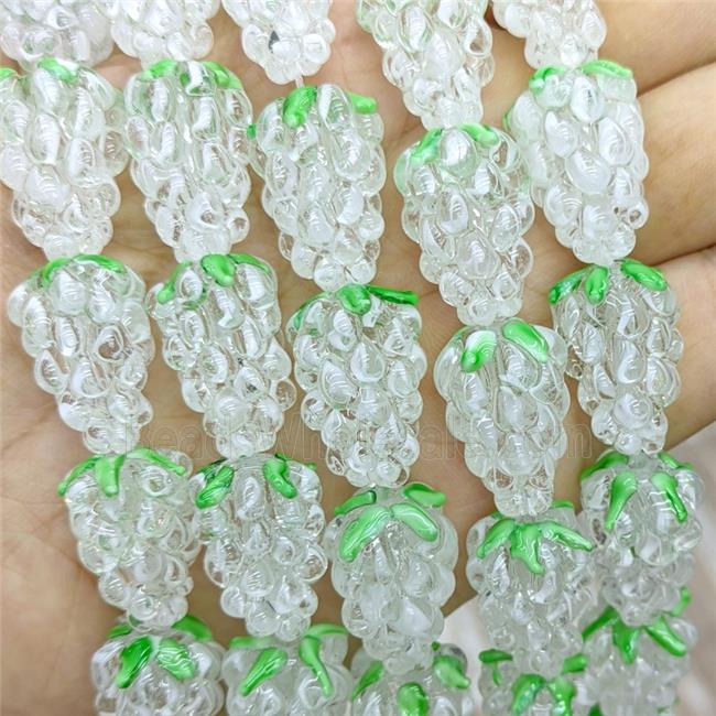 Lampwork Glass Grapes Beads Lt.green