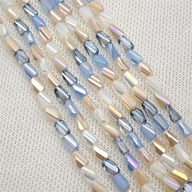 Crystal Glass Beads Twist Mixed Color