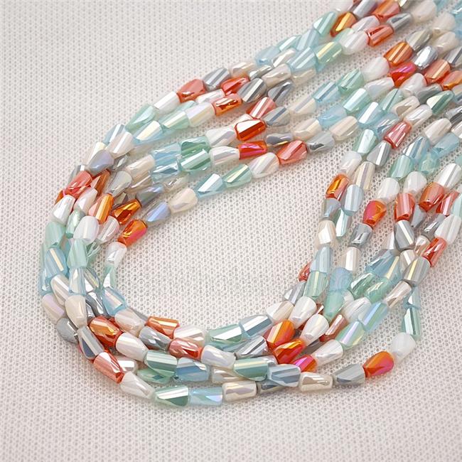 Crystal Glass Beads Twist Mixed Color