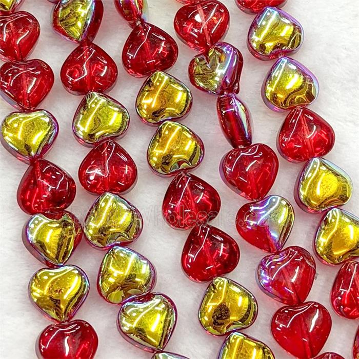 Glass bead, heart