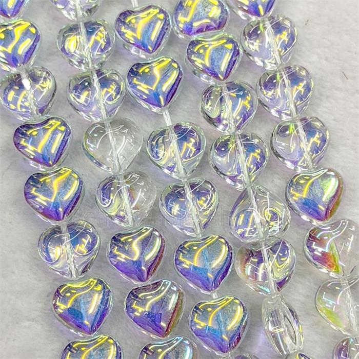 Glass bead, heart