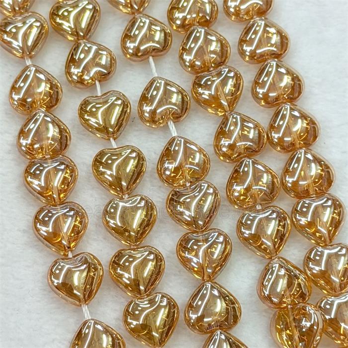 Glass bead, heart