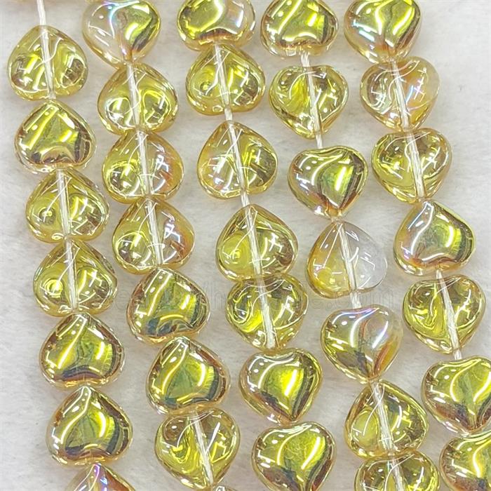 Glass bead, heart