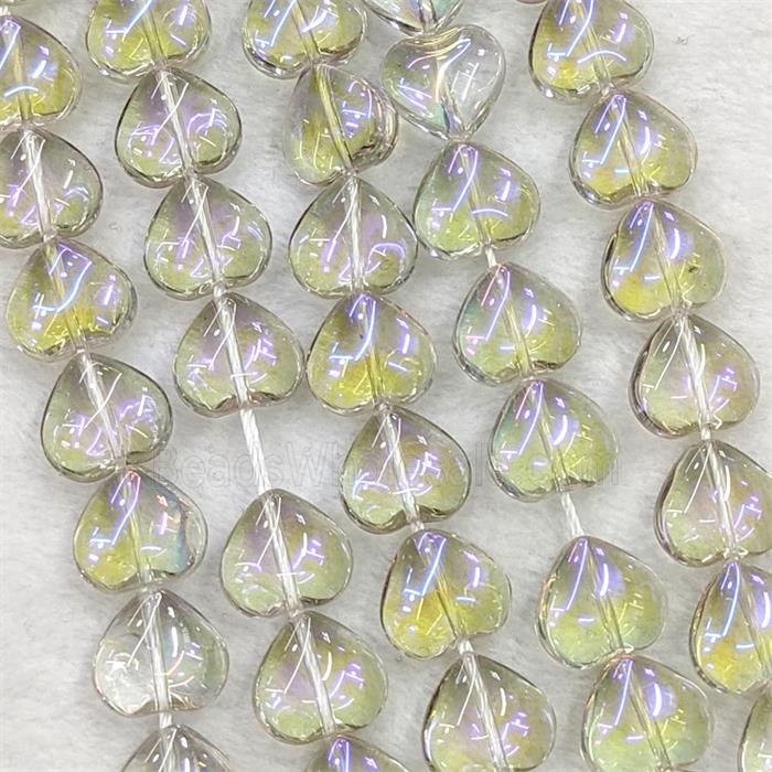 Glass bead, heart