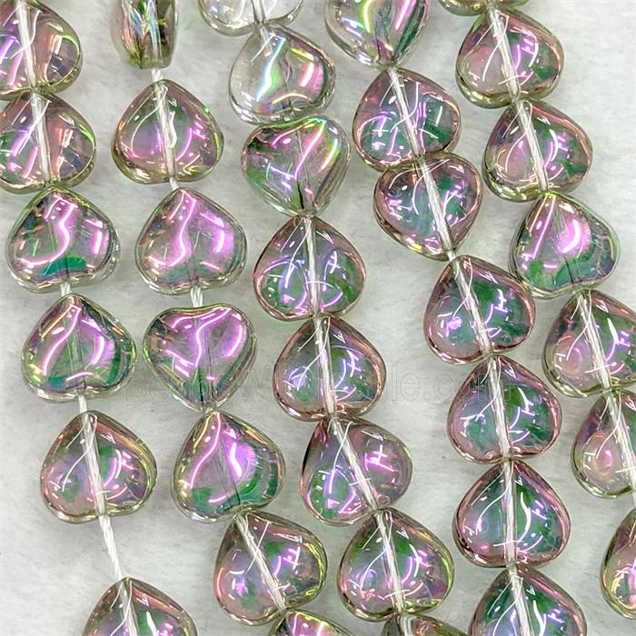 Glass bead, heart