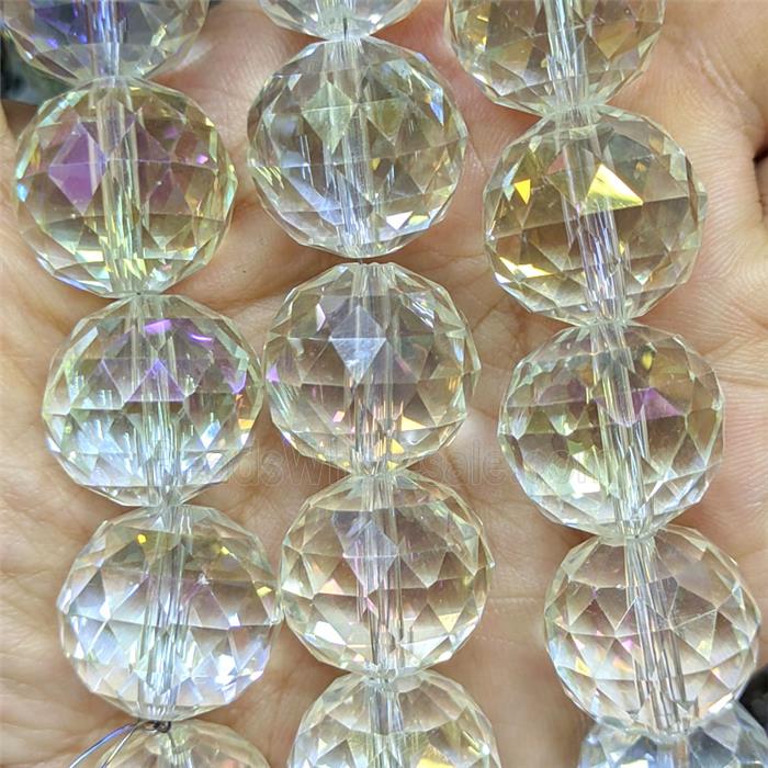 Crystal Glass Beads Faceted Round