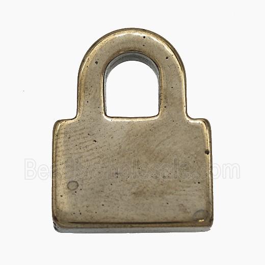Hematite Lock Pendant