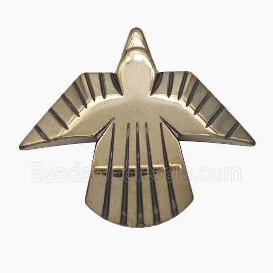 Hematite Peace Birds Decoration No-Hole