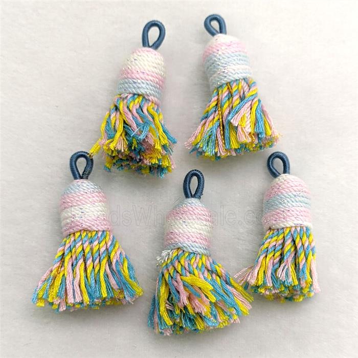 Cotton Cord Tassel Pendant Multicolor