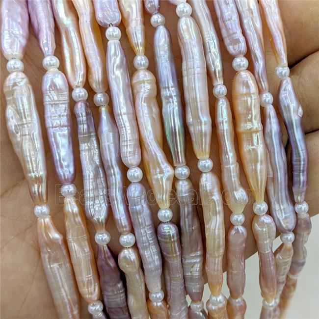 Baroque Style Pearl Beads Stick Mix Color