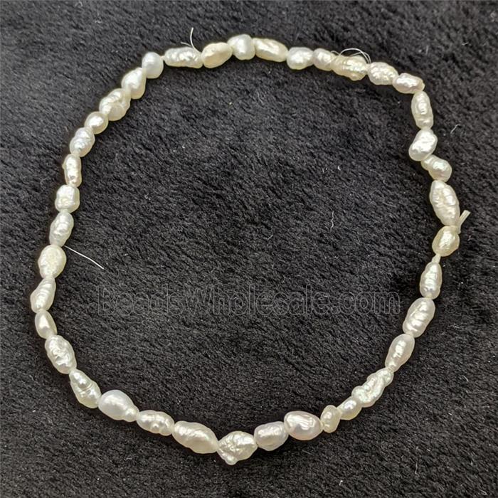 Natural White Pearl Bracelet Stretchy