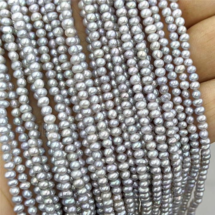 Natural Grey Freshwater Pearl Potato Beads