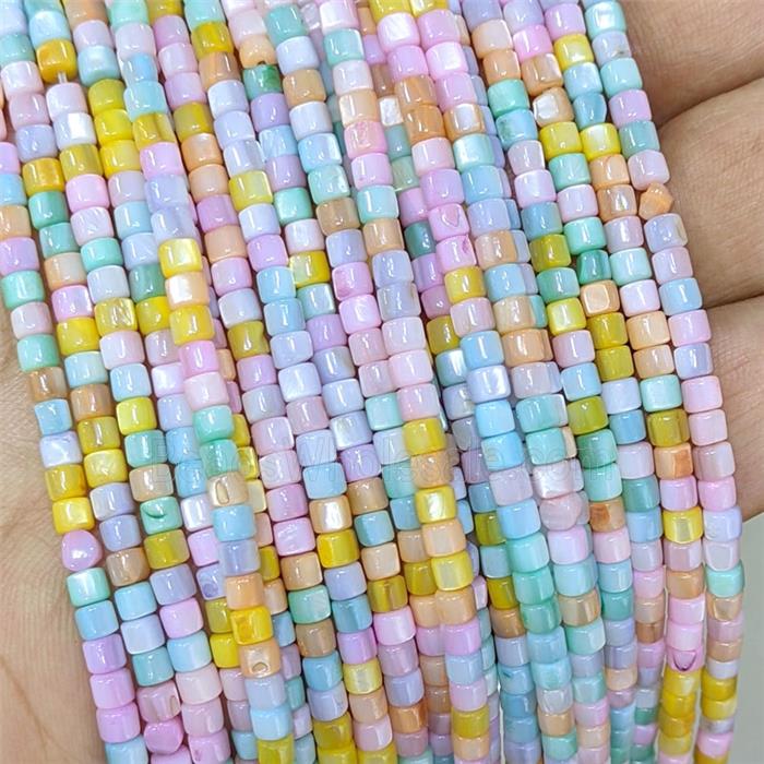 Freshwater Shell Tube Beads Dye Mixed Color
